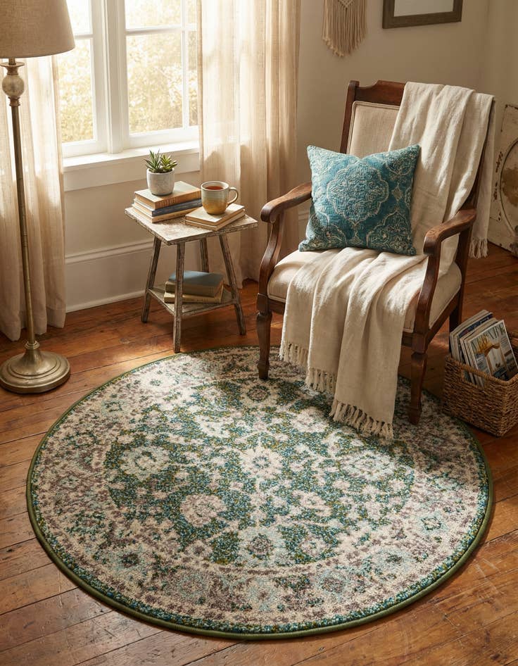 Detail image of 3' x 3' Carrington Round Rug