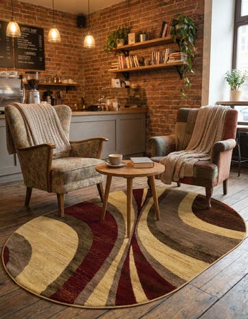 4' x 6' Cafe Oval Rug
