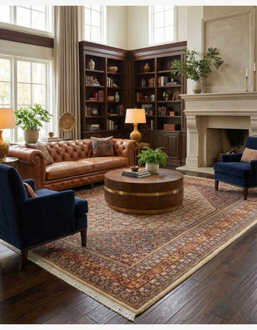 8' 2 x 11' 5 Hand Knotted Mir Wool Rug