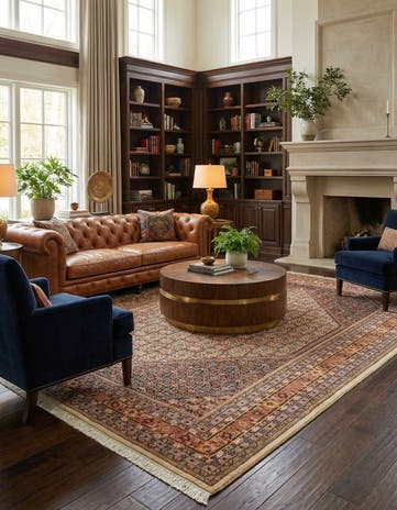 8' 2 x 11' 5 Hand Knotted Mir Wool Rug