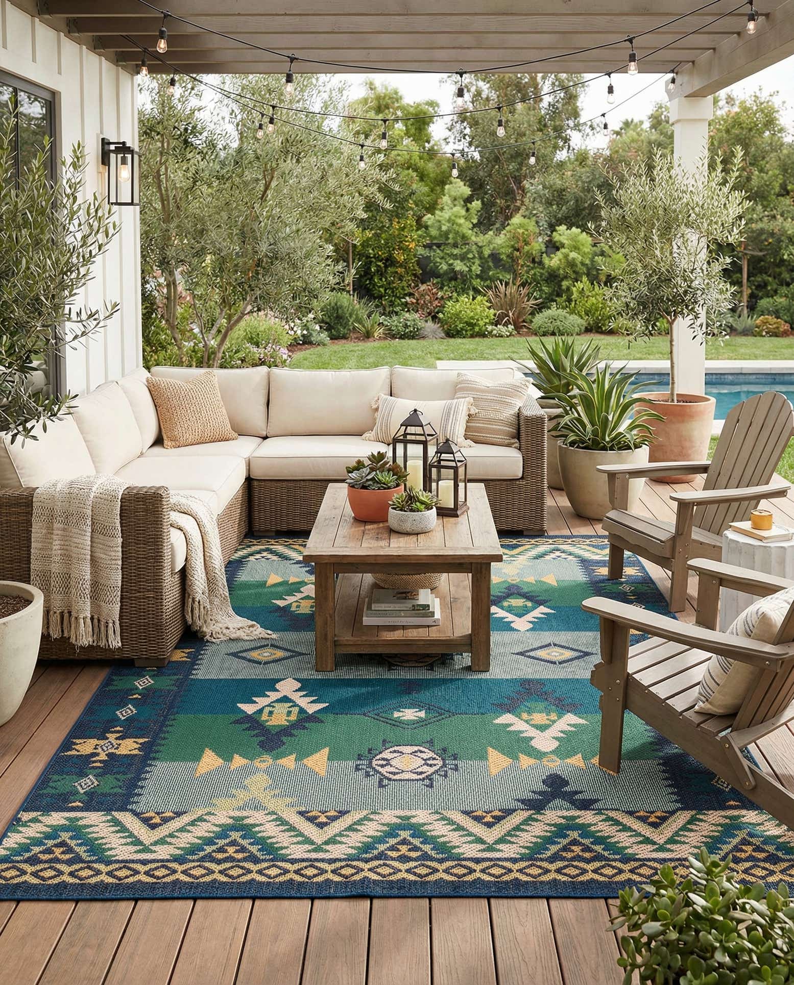 7' 10 x 10' Easy-Clean Baja Indoor / Outdoor Rug