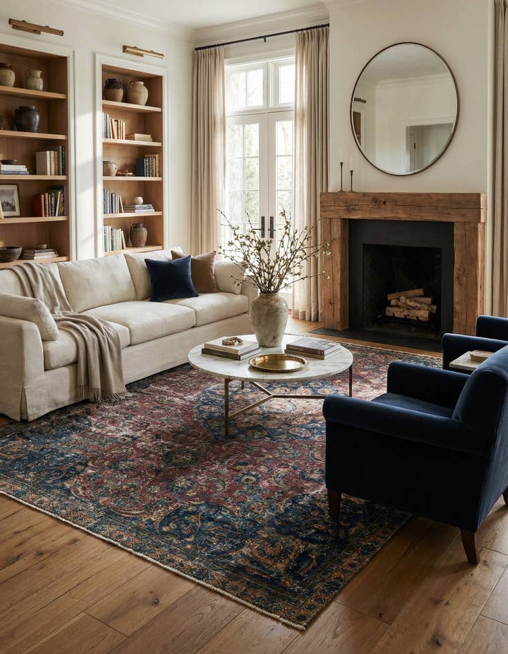 Detail image of 7' 3 x 10' 10  Hand Knotted Ultra Vintage Persian Wool Rug