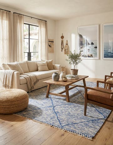 5' 3 x 8' 2 Hand Knotted Moroccan Wool Rug