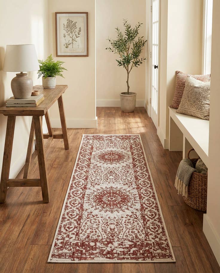 Detail image of 2' x 6' Easy-Clean Traditional Indoor / Outdoor Runner Rug