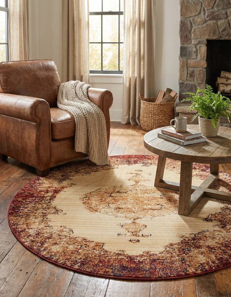 Detail image of  4' 5 x 4' 5 Charlestown Round Rug