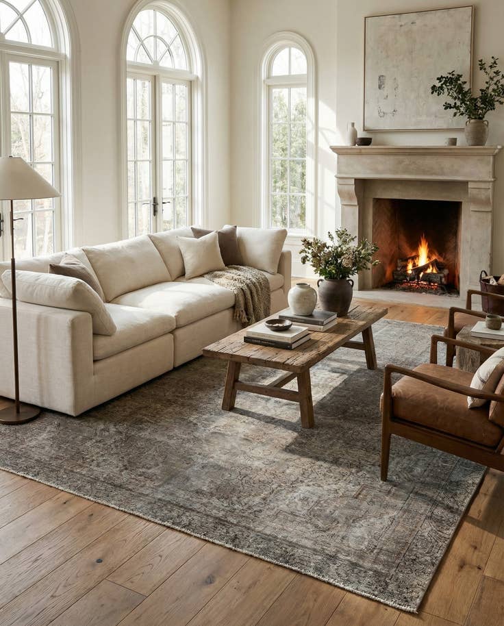 Detail image of 8' x 11' Hand Knotted Ultra Vintage Persian Wool Rug