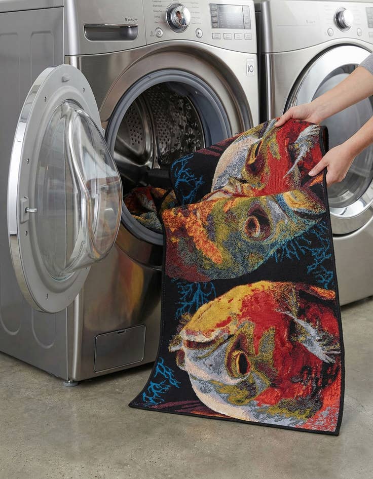 Detail image of  2' x 6'  Washable Coastal Indoor / Outdoor Runner Rug