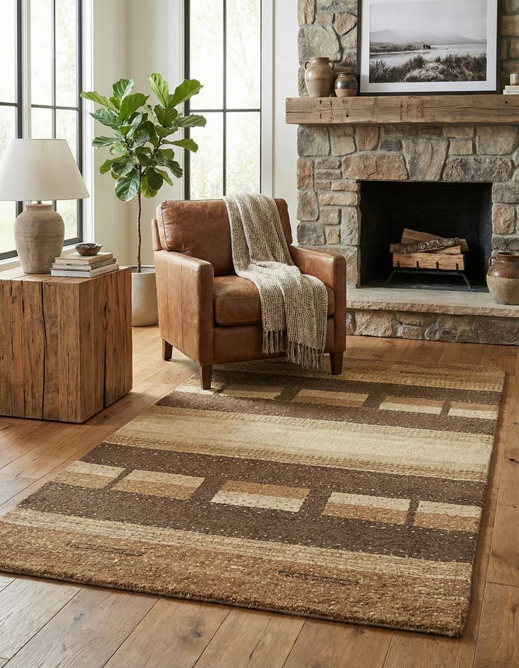 Detail image of  2' 7 x 4' 4  Hand Knotted Kashkuli Gabbeh Wool Rug