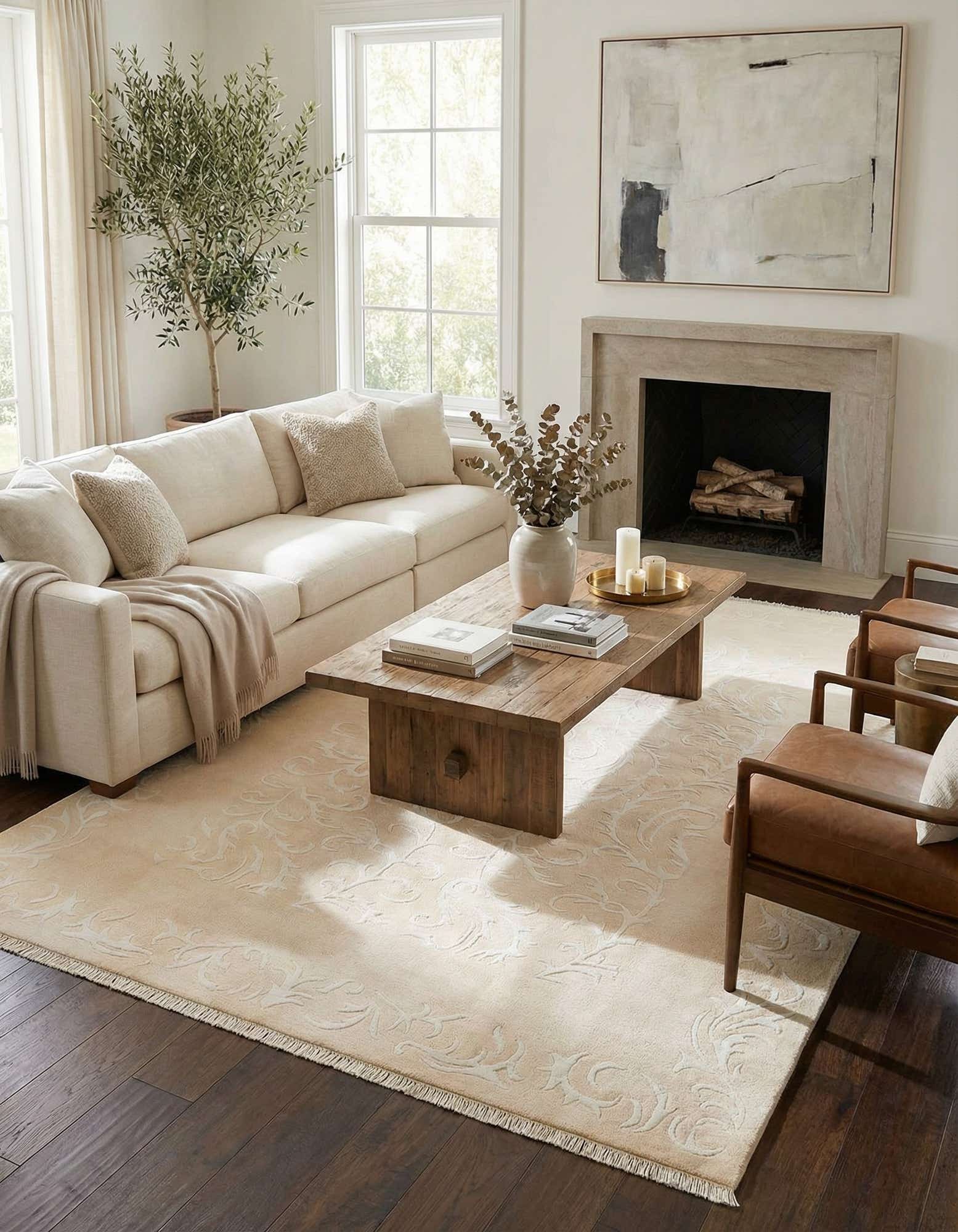 6' 6 x 9' 11 Hand Knotted Darya Wool Rug