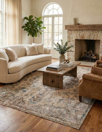 7' 2 x 10' 2 Hand Knotted Ultra Vintage Persian Wool Rug