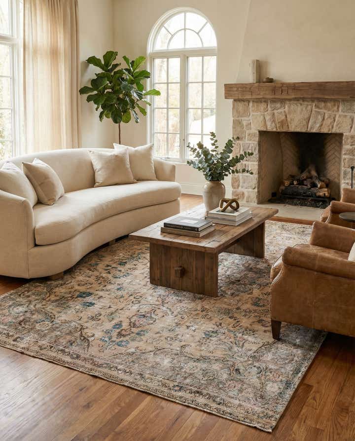 7' 2 x 10' 2 Hand Knotted Ultra Vintage Persian Wool Rug