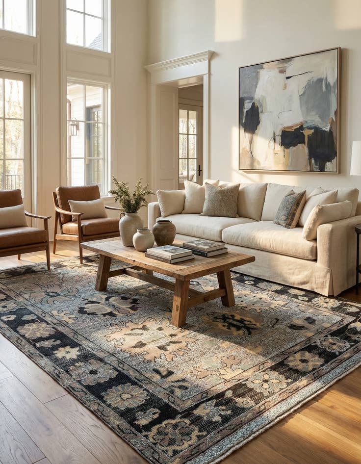 Detail image of 8' 7 x 11' 10 Hand Knotted Moroccan Wool Rug