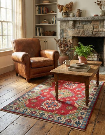 3' 3 x 4' 10 Hand Knotted Kazak Rug
