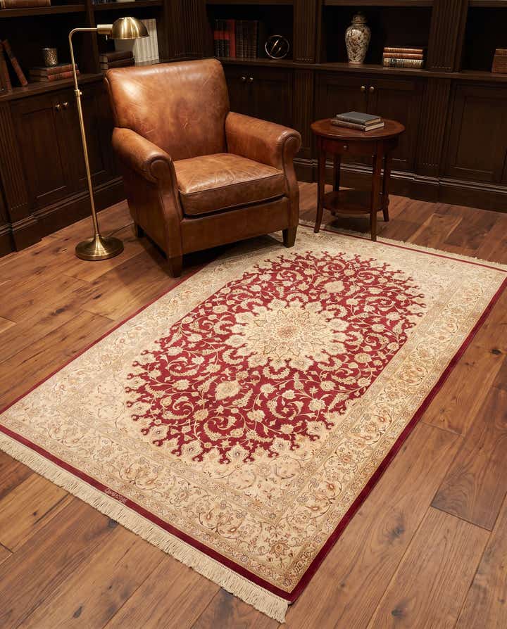 130cm x 195cm Ghom Silk Teppich