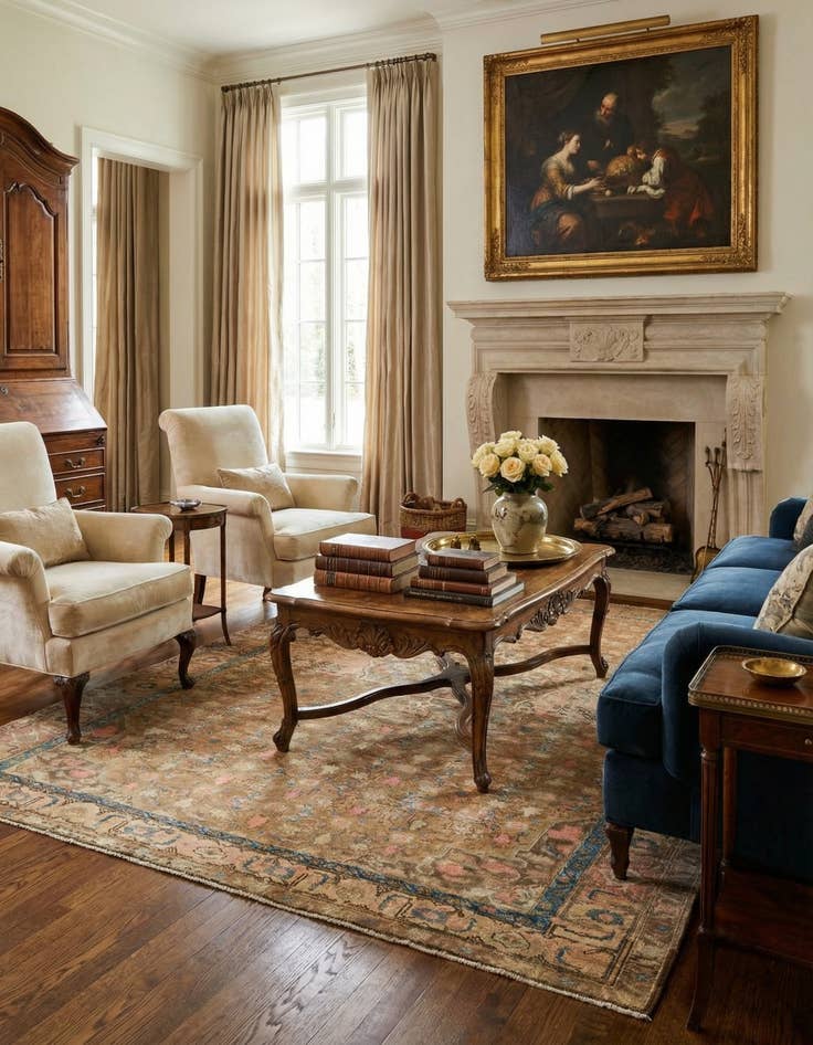 Detail image of 4' 11 x 9' Farahan Rug