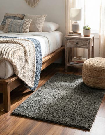 2' x 3' Soft Solid Shag Rug