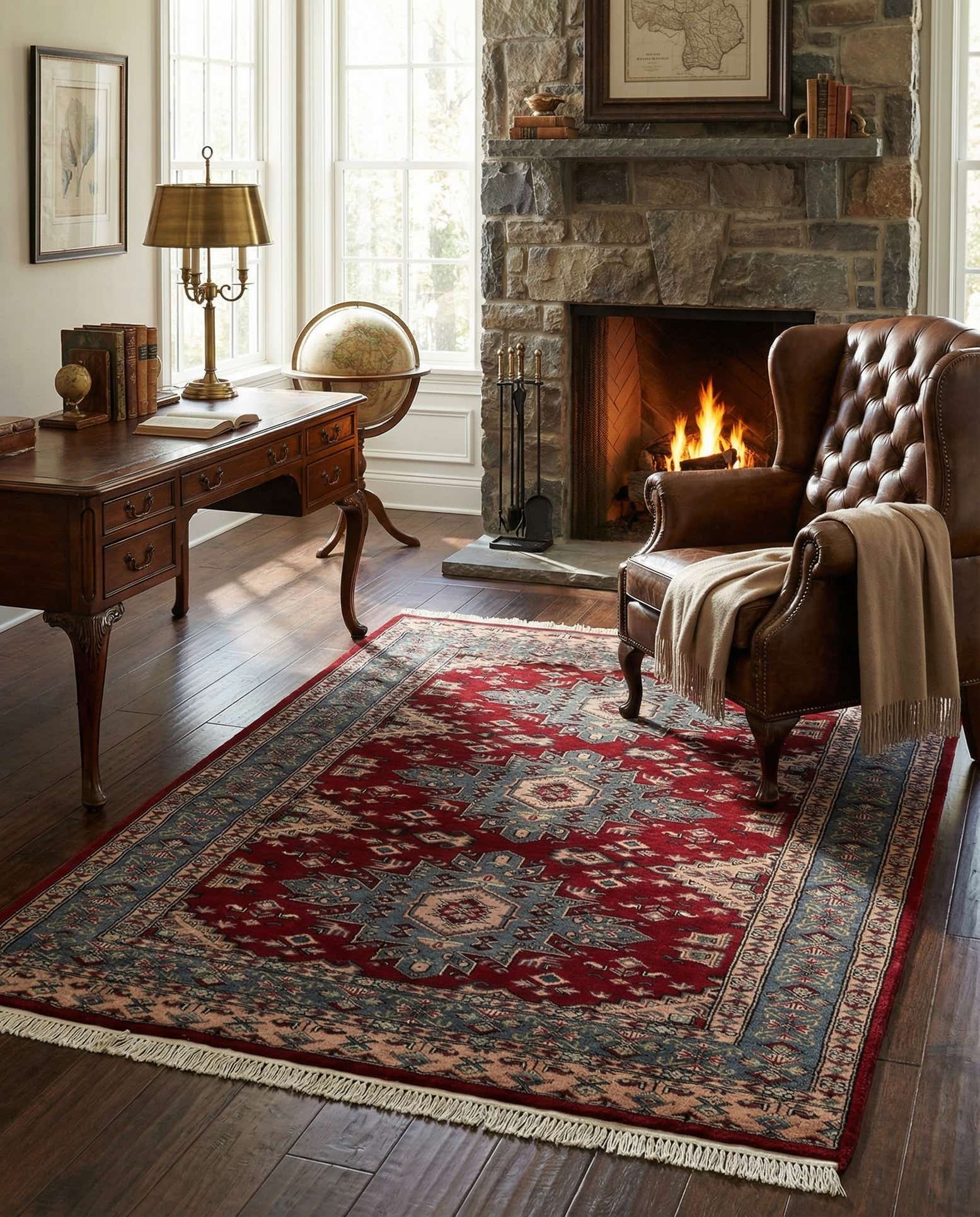 4' 2 x 6' Hand Knotted Bokhara Oriental Wool Rug