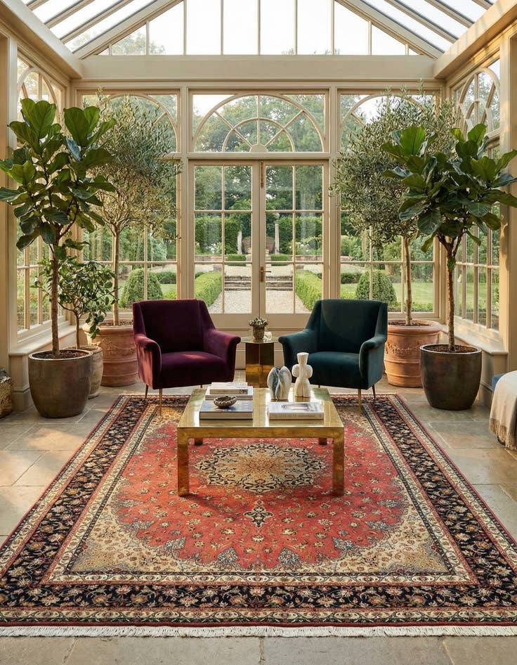 Detail image of  9' 10 x 13' 1 Tabriz Wool Rug