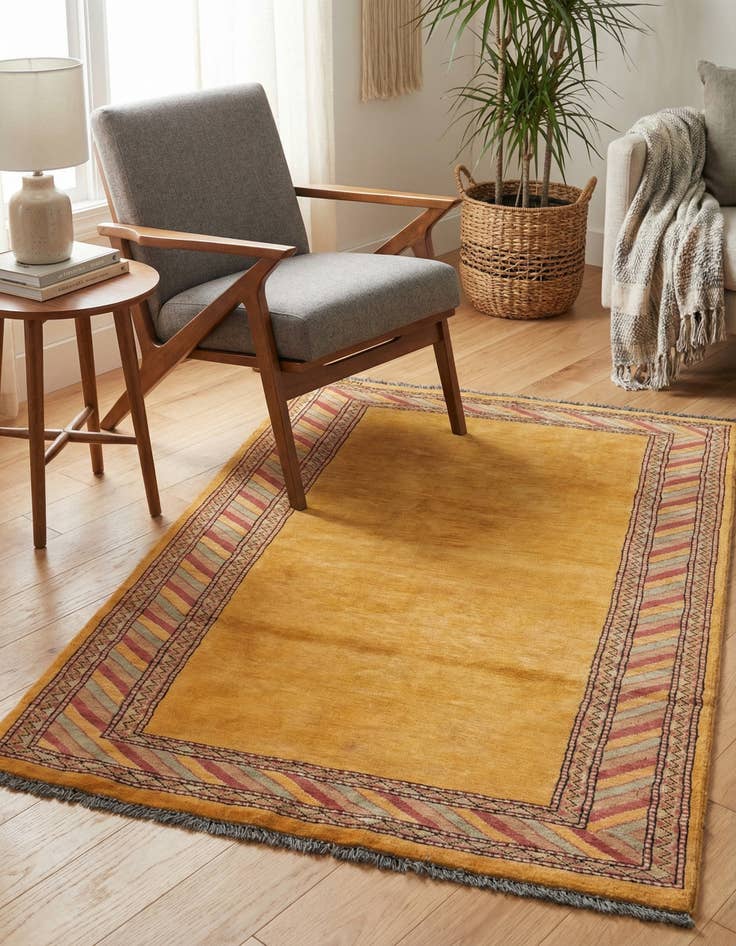 Detail image of 3' 2 x 5' 1  Hand Knotted Ziegler Oriental Wool Rug