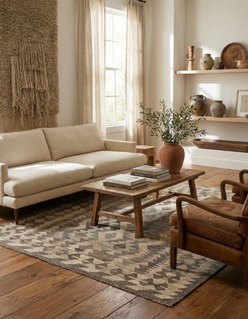 5' x 6' 7 Hand Woven Kilim Maymana Wool Rug