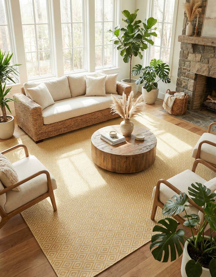 Detail image of 13' x 13'  Washable Jill Zarin Costa Rica Indoor / Outdoor Square Rug