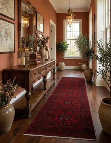2' 8 x 9' 5 Hand Knotted Khal Mohammadi Wool Runner Rug