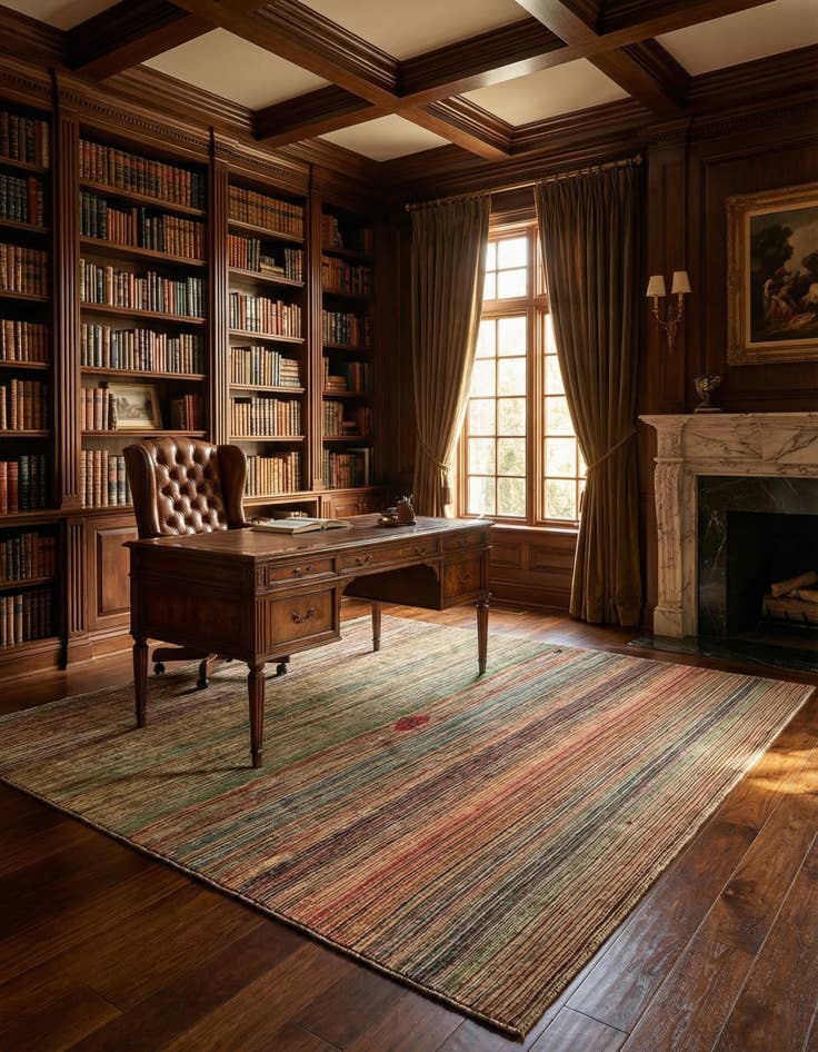 Detail image of 7' 11 x 9' 6  Hand Knotted Modern Ziegler Wool Rug