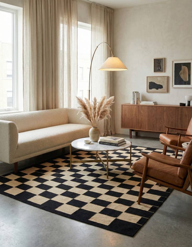 Detail image of 6' x 7' 8  Hand Woven Kilim Modern Wool Rug