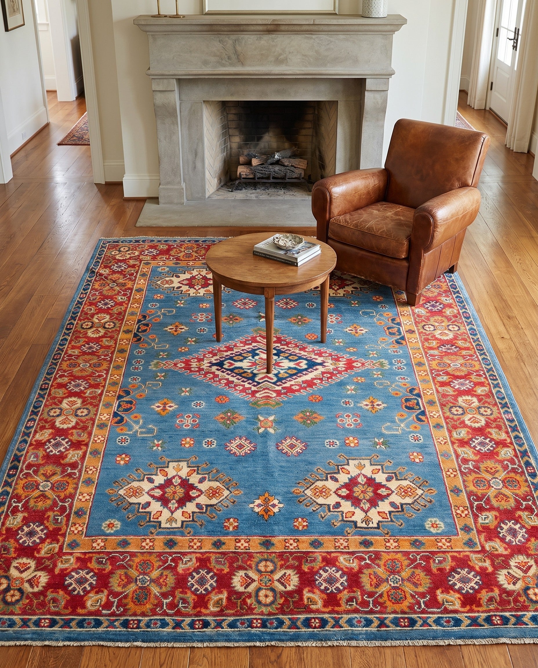 5' 1 x 6' 8 Hand Knotted Kazak Rug
