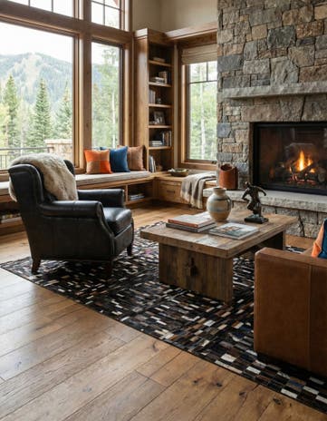 5' 1 x 8' 1 Cowhide - Patchwork Rug