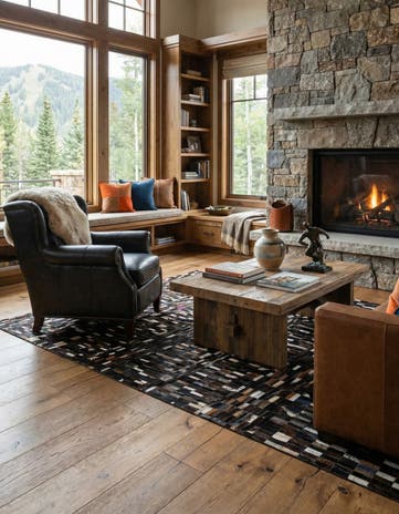 5' 1 x 8' 1 Cowhide - Patchwork Rug