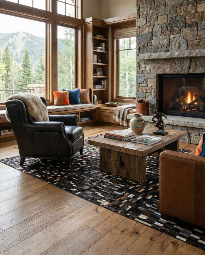 5' 1 x 8' 1 Cowhide - Patchwork Rug