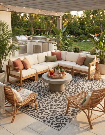 10' x 13' Easy-Clean Safari Indoor / Outdoor Rug