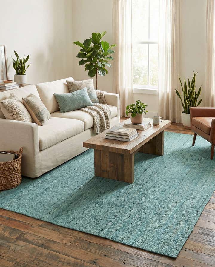 10' x 14' 1 Handmade Braided Jute Rug