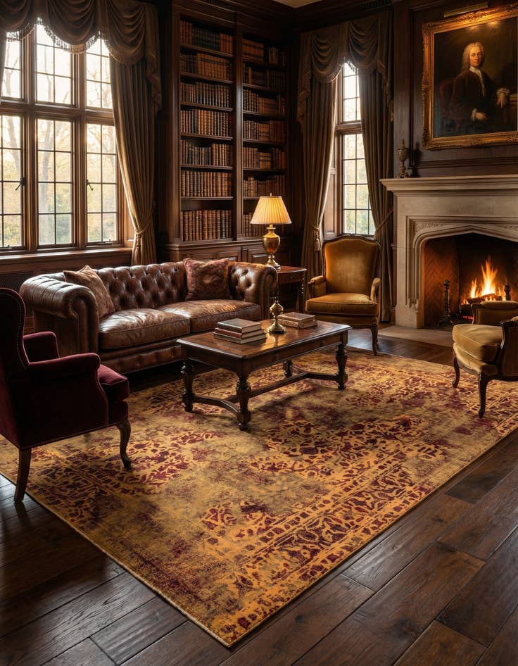 Detail image of 7' 4 x 10' 10 Vintage Royal Wool Rug