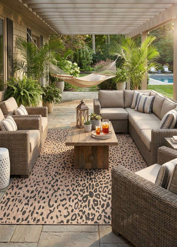 10' x 14' Easy-Clean Safari Indoor / Outdoor Rug
