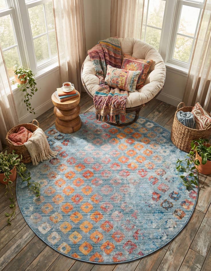 Detail image of  6' x 6' Andromeda Round Rug