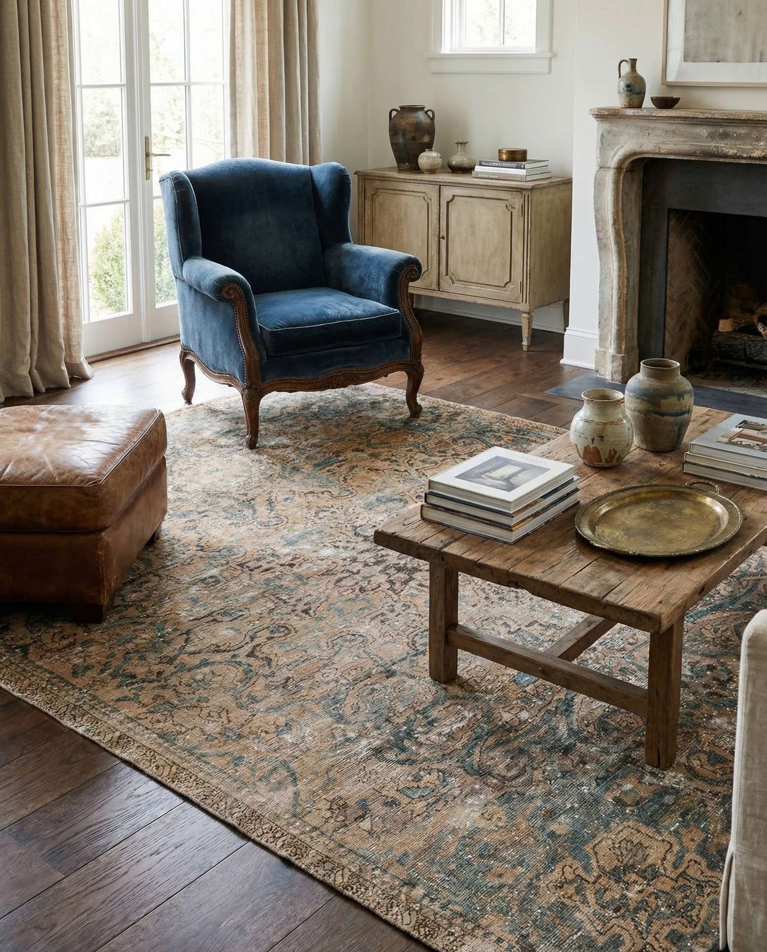 5' 3 x 8' 10 Hand Knotted Ultra Vintage Persian Wool Rug