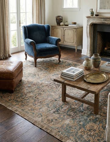 5' 3 x 8' 10 Hand Knotted Ultra Vintage Persian Wool Rug