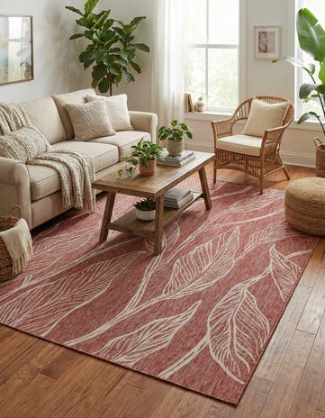7' 10 x 11' Easy-Clean Botanical Indoor / Outdoor Rug