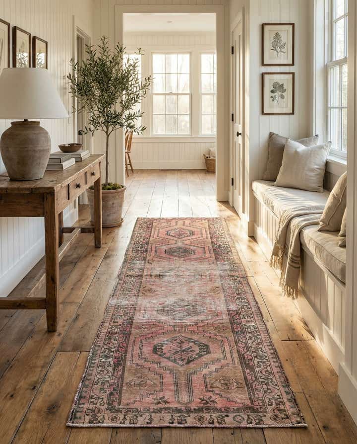 3' 7 x 10' 5 Hand Knotted Ultra Vintage Persian Wool Runner Rug