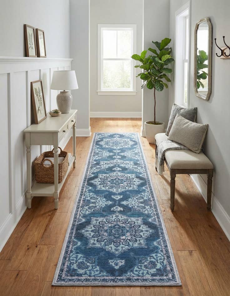 Detail image of 2' x 10'  Washable Renaissance Runner Rug