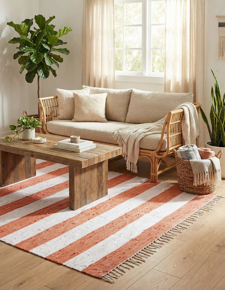 7' 10 x 7' 10 Hand Woven Chindi Rag Square Rug