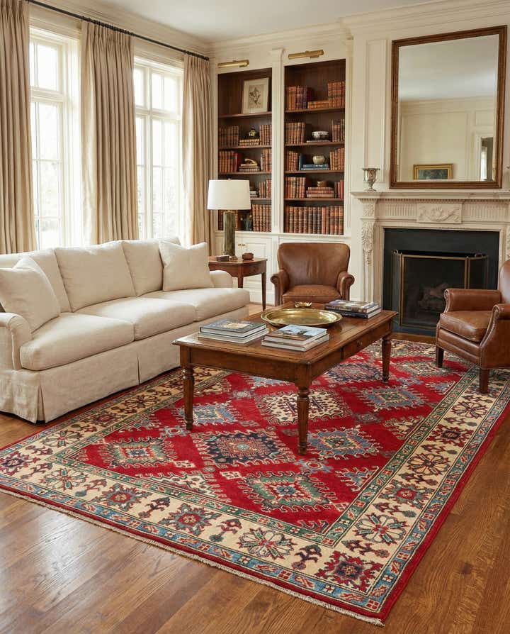 5' x 7' 1 Hand Knotted Kazak Rug