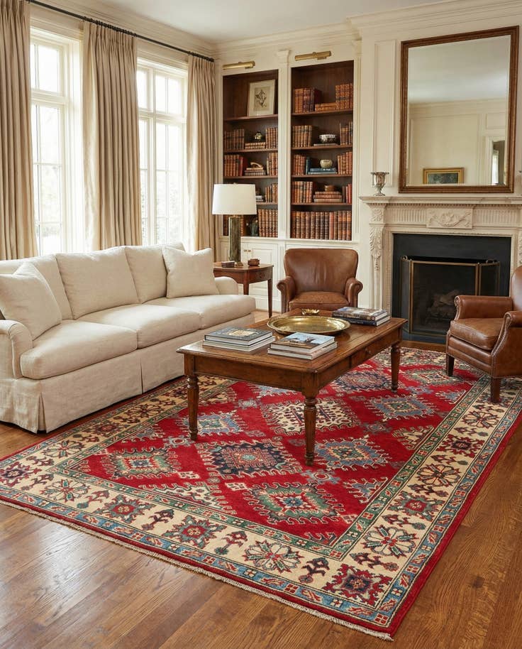 Detail image of 5' x 7' 1 Hand Knotted Kazak Rug