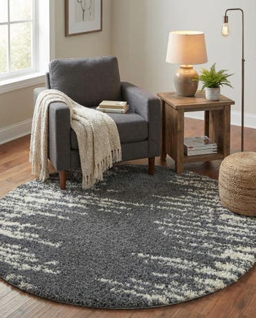  5' 3 x 5' 3 Serenity Shag Round Rug