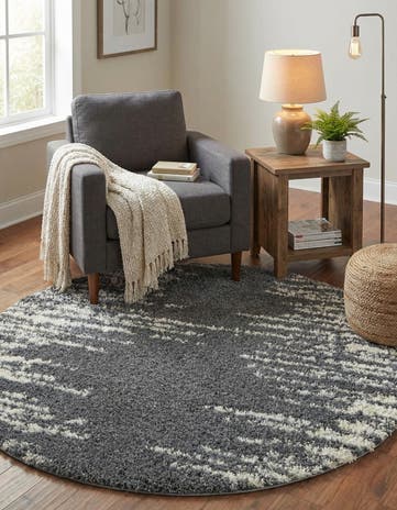 5' 3 x 5' 3 Serenity Shag Round Rug