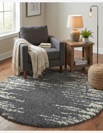 5' 3 x 5' 3 Serenity Shag Round Rug