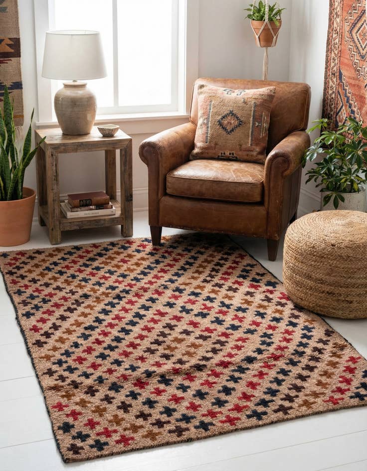 Detail image of 3' x 4' 3  Hand Knotted Balouch Persian Wool Rug