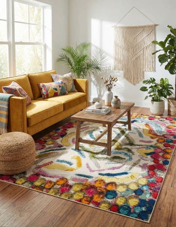 6' x 9' Washable Vivid Rug